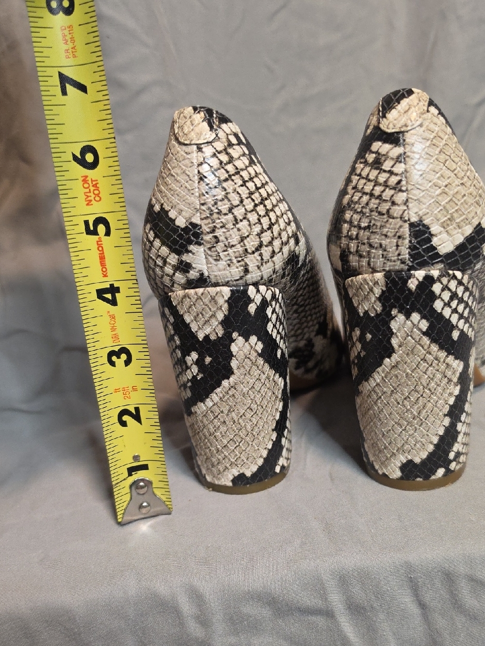 Nine West Snake Print Block Heel Pumps - Picture 4 of 5